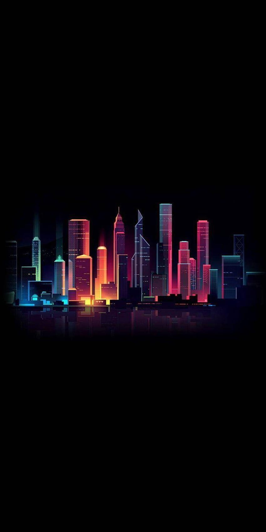 Amoled Dark City iPhone Check more at, amoled for iphone HD phone wallpaper