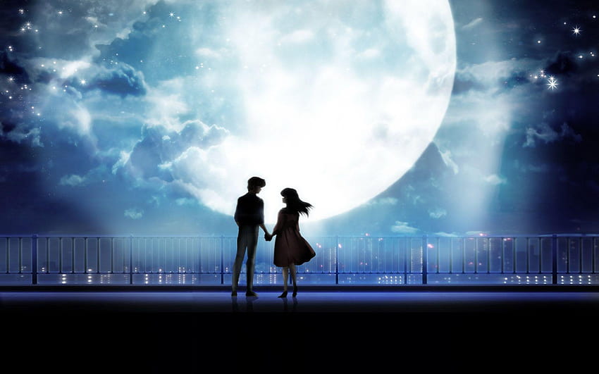 7 романтични аниме, емоционална романтична аниме двойка HD тапет