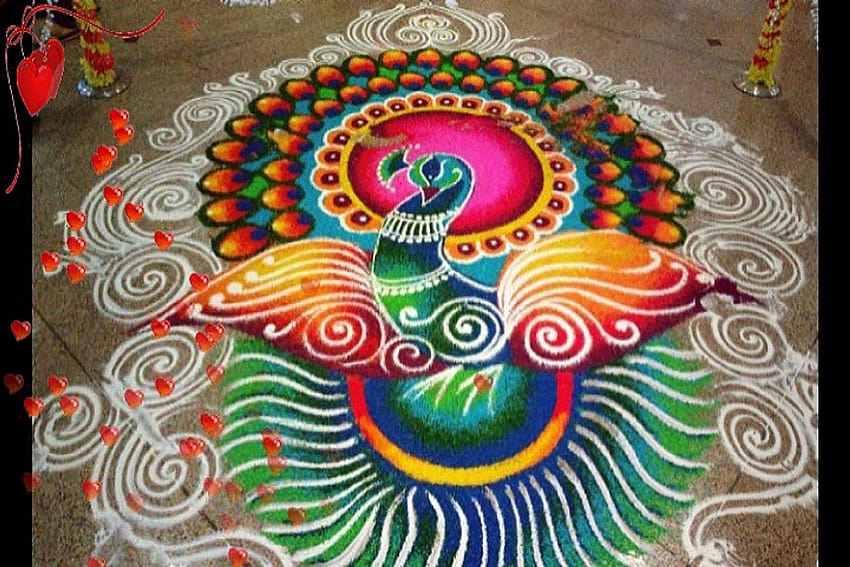 Rangoli, psychedelische Kunst, Kunst, Urlaub, ende Kunst, Veranstaltung, Diwali, Malerei, Muster HD-Hintergrundbild