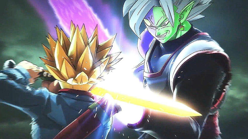 Super Saiyan Rage Trunks vs Fusion Zamasu Full Fight, fused zamasu HD wallpaper