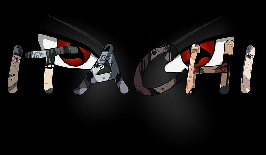 czarna opaska na głowę naruto ninja zaczerwienione oczy uchiha itachi uchiha sasuke, naruto oczy Tapeta HD