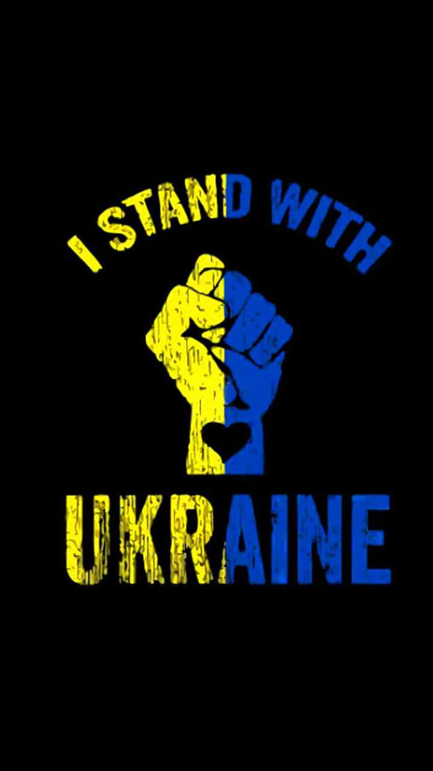 Ukraine-Flagge, ich stehe für die Ukraine HD-Handy-Hintergrundbild