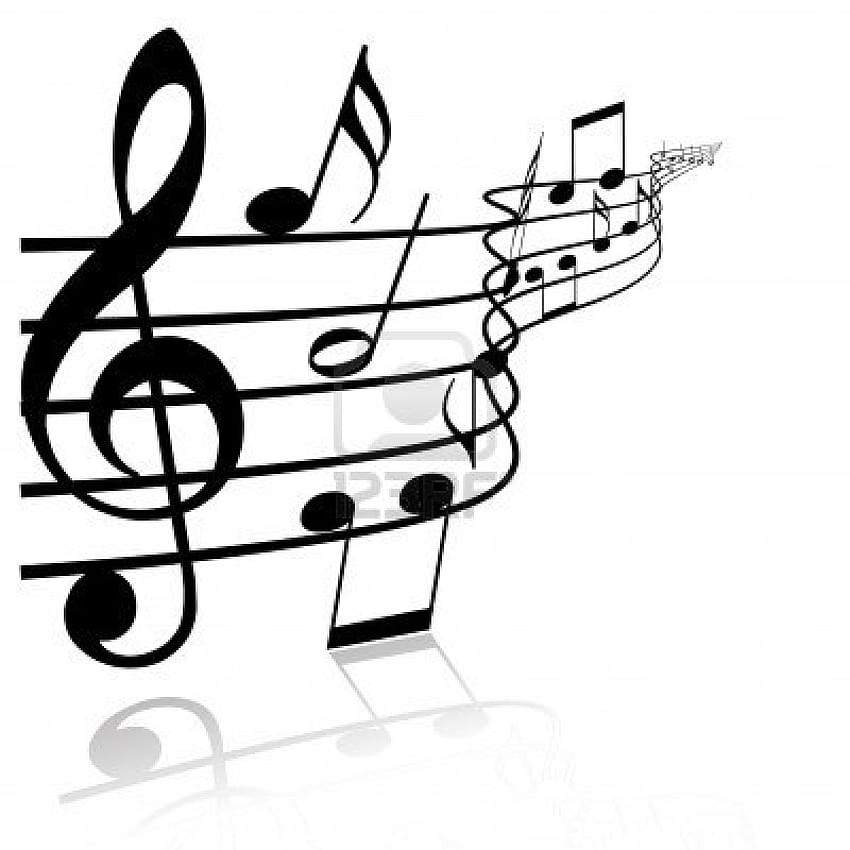 Najlepsze czarno-białe notatki muzyczne Tapeta na telefon HD