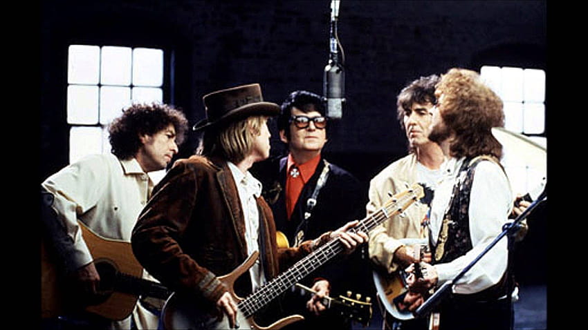 Die reisenden Wilburys George Harrison Bob Dylan Tom Petty Jeff, Roy Orbison HD-Hintergrundbild
