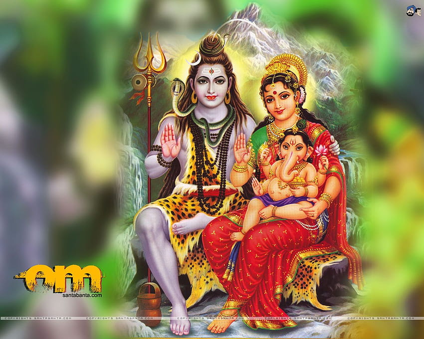 Lord Shiva Familie, shiv parivar HD-Hintergrundbild