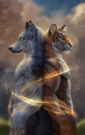 Wolf and Tiger Tattoo Design by InsaneRoman  Fur Affinity dot net