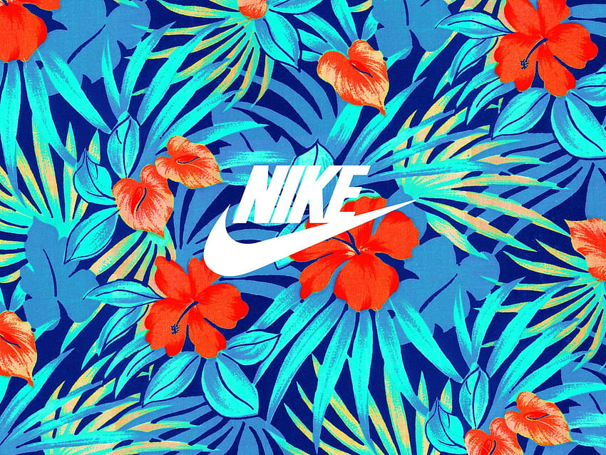 Nike Hawaiian Solarsoft Moc SP, tropical flowers HD wallpaper