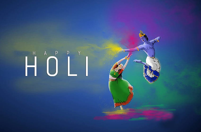 Happy Holi i Holi Pozdrowienia, holika Tapeta HD