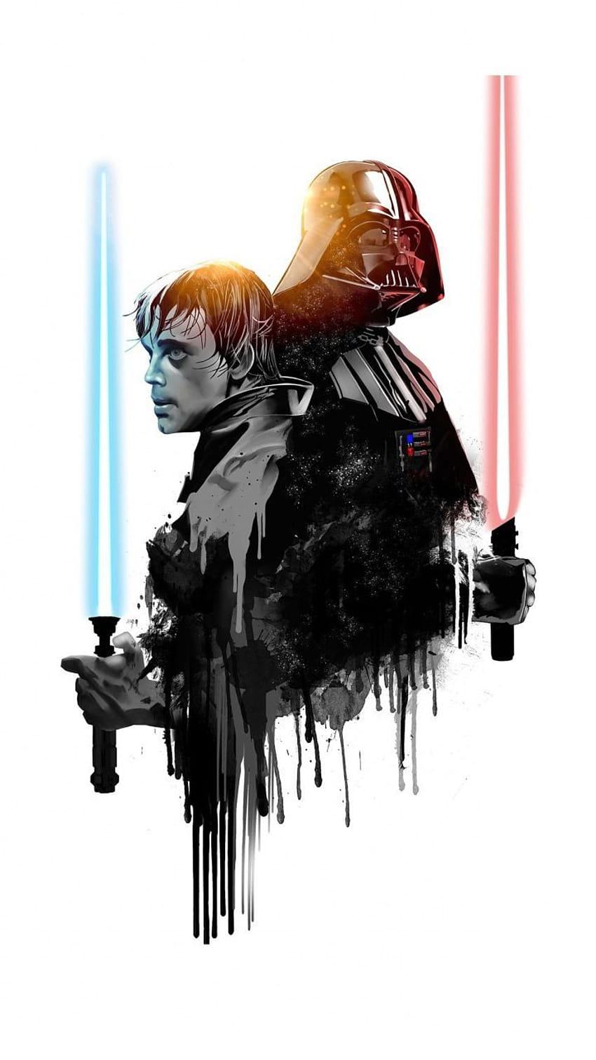 wondrous Darth vader luke skywalker star wars minimal 7201280, luke skywalker and darth vader HD phone wallpaper