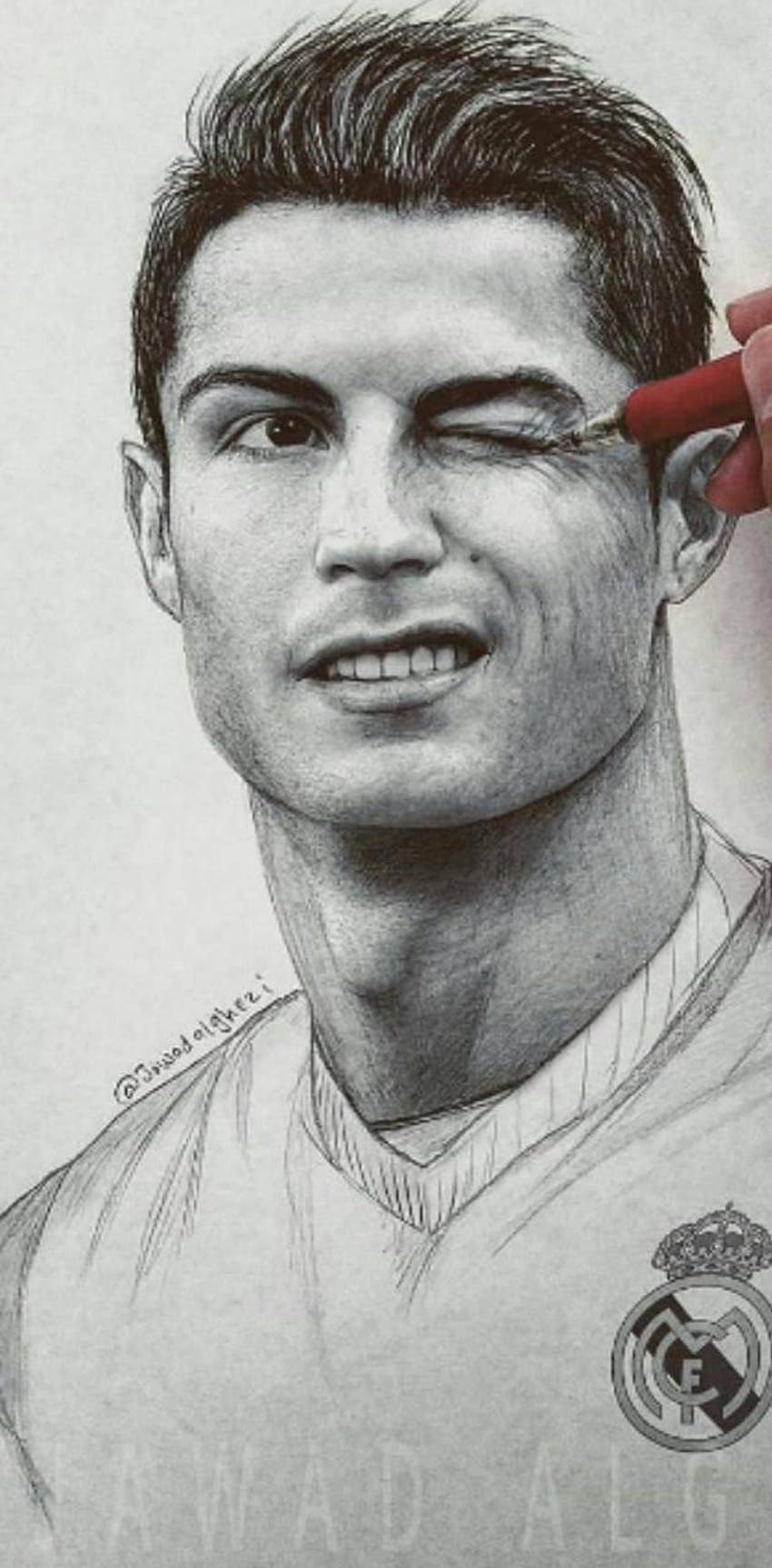 Black and white vector portrait illustration of Portuguese footballer  Cristiano Ronaldo 19480053 Vector Art at Vecteezy