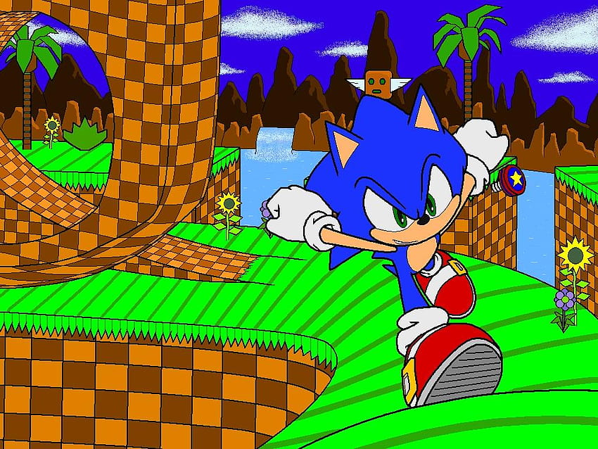 of Green Hills Backgrounds Sonic, green hill zone HD wallpaper
