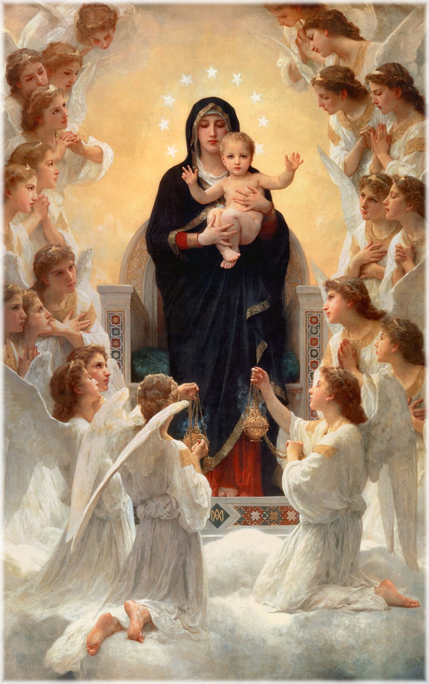 En İyi 4 Katolik Our Lady of the Angels on Hip, kraliçe anne HD telefon duvar kağıdı