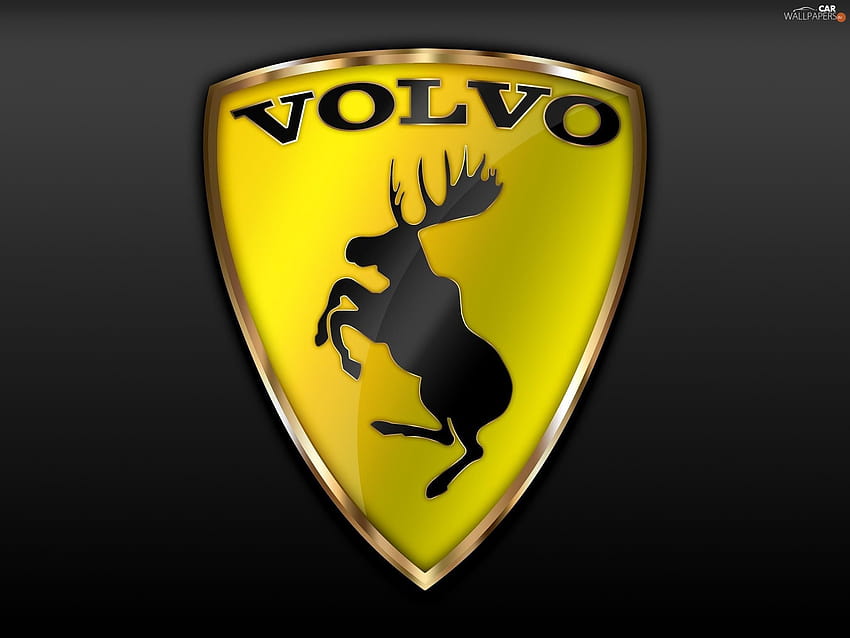 emblema, alce, auto Volvo, automobile ...auto, auto Sfondo HD