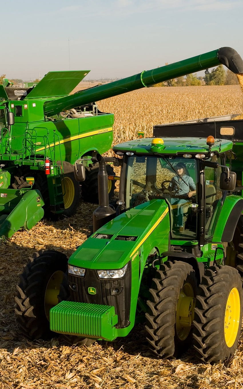 JOHN DEERE traktor pertanian pertanian industri 1jdeere, john deere iphone wallpaper ponsel HD