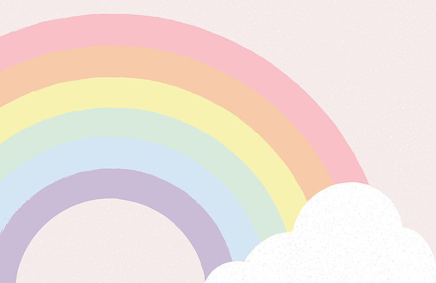 Pastellregenbogen-Wand für Kinder, Regenbogen für Kinder HD-Hintergrundbild
