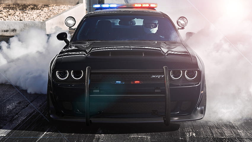 Dodge Challenger SRT Demon Police Concept es el auto soñado de un policía, Dodge Challenger policial fondo de pantalla