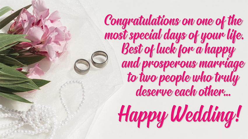 Happy Wedding Wishes & Messages For Everyone, marriage wishes HD wallpaper