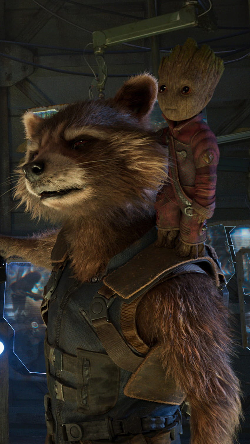 1080x1920 Baby Groot и Rocket Raccoon в Guardians of the Galaxy Vol 2 Iphone 7,6s,6 Plus, Pixel xl,One Plus 3,3t,5, фонове и HD тапет за телефон
