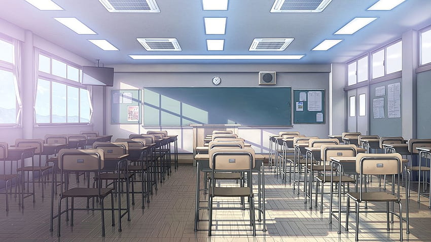 Classroom (Anime Background)  Anime background, Anime wallpaper iphone,  Anime backgrounds wallpapers