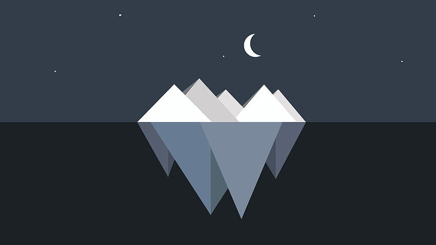 Eisberg Minimalist , Minimalist HD-Hintergrundbild