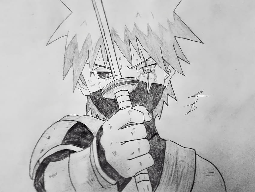 Painting Of Hatake Kakashi In Anime Size 10 Sq - GranNino