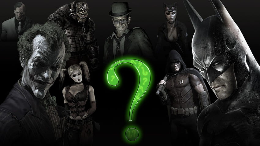 Batman, Joker, Harley Quinn, Człowiek-Zagadka, Killer Croc, Batman: Arkham City, Kobieta-Kot, Dwie Twarze, Gry wideo / i tła mobilne Tapeta HD
