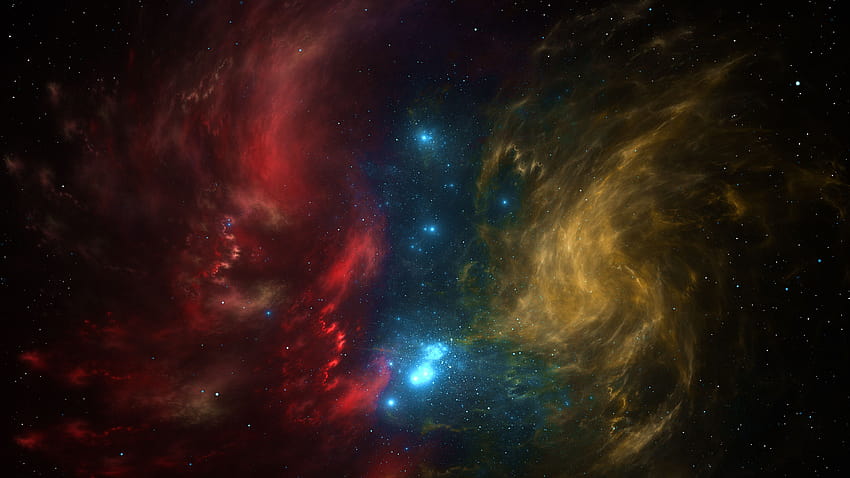 White Yellow Nebula Stars , Digital Universe, Backgrounds, and, yellow space HD wallpaper