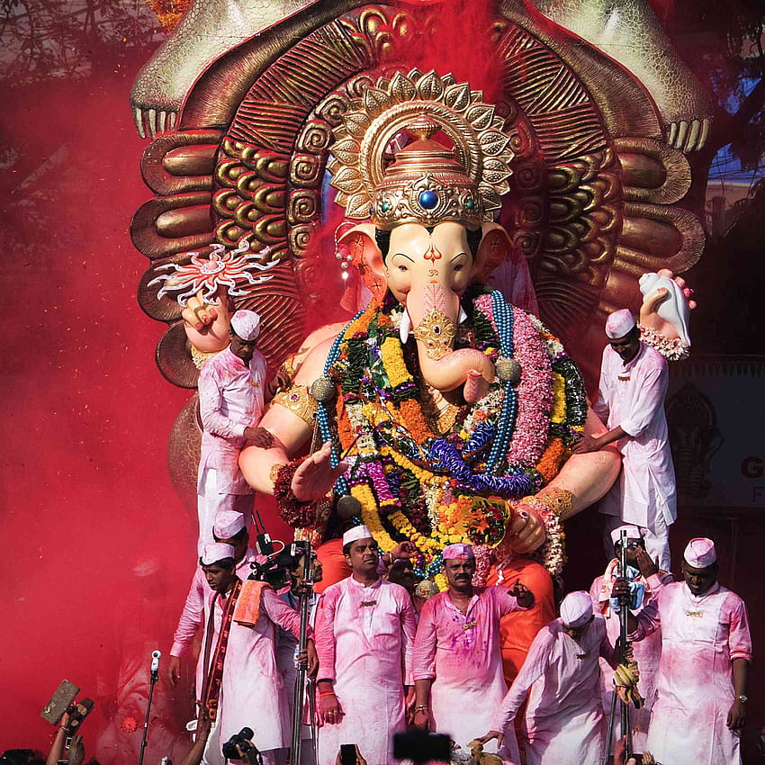 5 famosos ídolos de Mumbai Ganesh, mumbai ganpati Papel de parede de celular HD