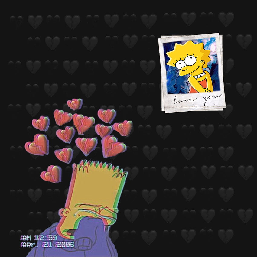 Sad Broken Heart Simpsons Bart, simpsons broken heart HD phone wallpaper