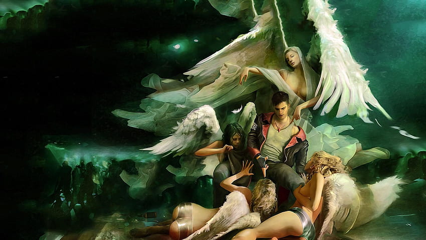 Angel And Devil Resting Angel Hd Wallpaper Pxfuel 0742