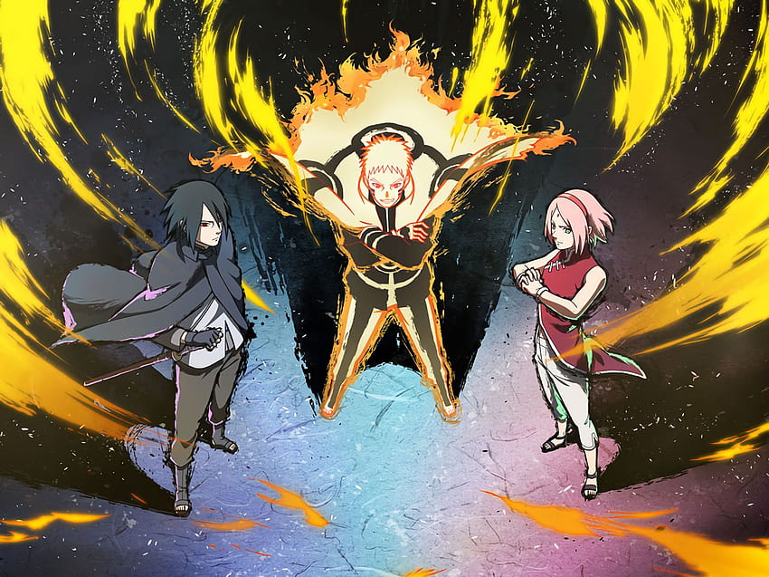 Sasuke adulto, Hokage Naruto, Sakura Uchiha, boruto adulto fondo de pantalla