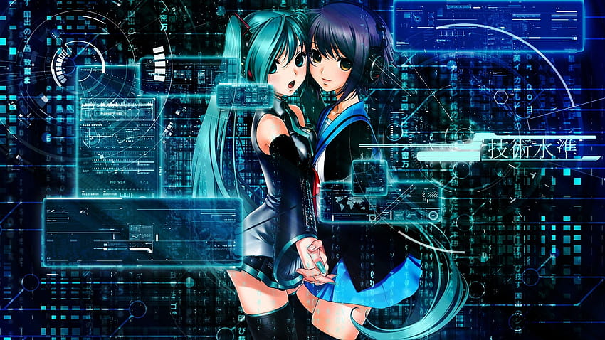 Post Future/Tech anime girls like these., anime tech HD wallpaper