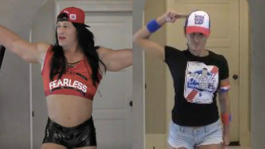 John Cena Dressed As Nikki Bella And Nikki Bella Dressed As John Cena Is A Sight That Can't Be Unseen HD wallpaper
