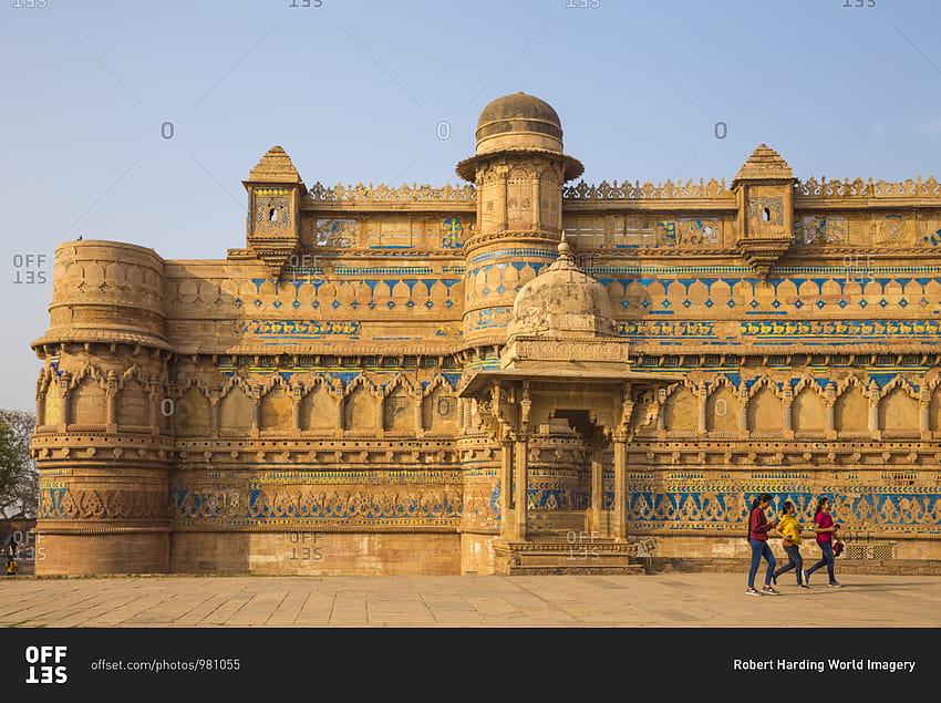 2019년 2월 22일: Man Singh Palace, Gwalior Fort, Gwalior, Madhya Pradesh, India, 아시아 주식 HD 월페이퍼