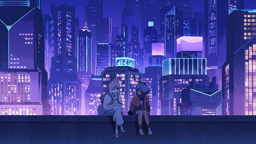 Pc anime aesthetic purple HD wallpaper | Pxfuel