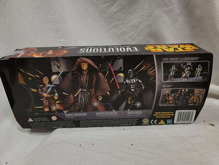 Междузвездни войни Evolutions Anakin Skywalker to Darth Vader 3 Fig Set Hasbro 2005 за продажба онлайн HD тапет