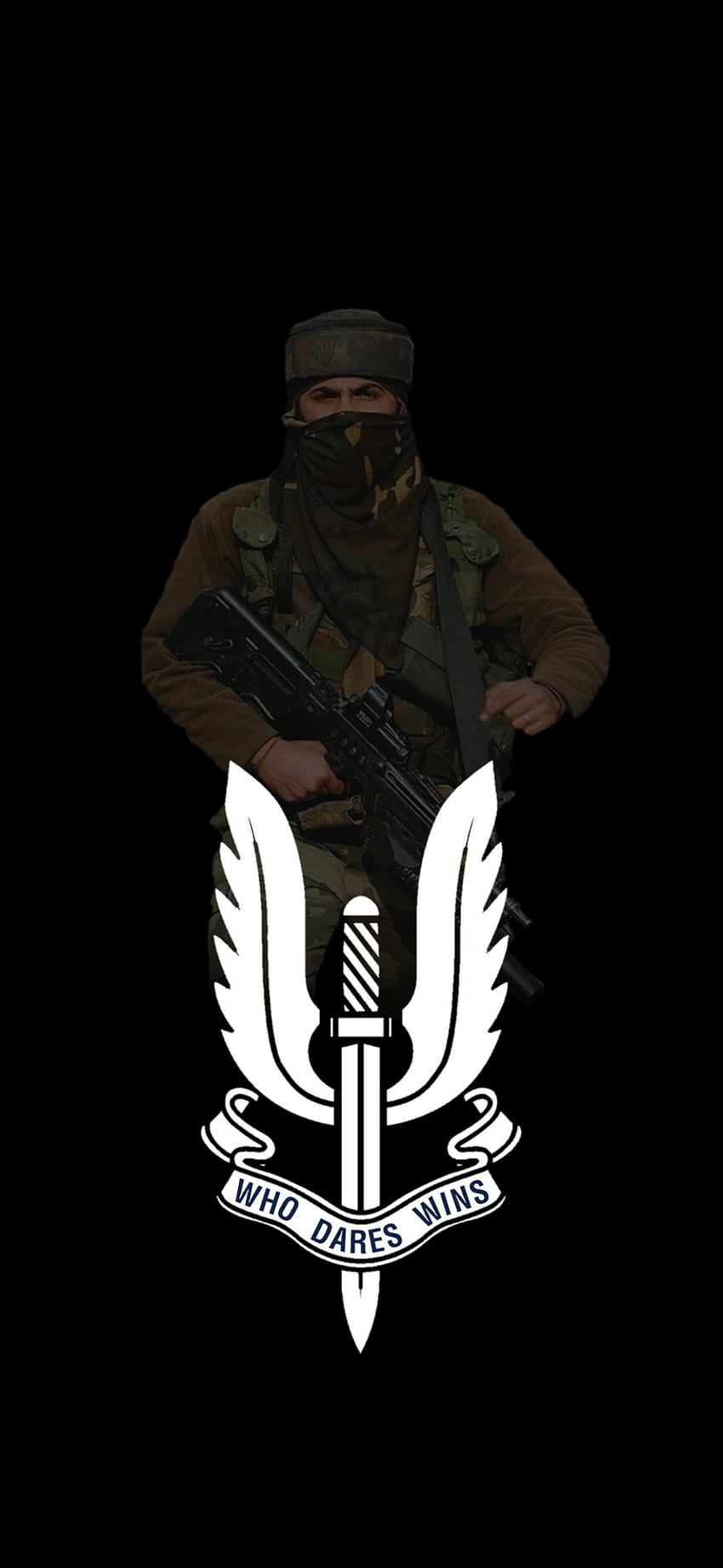 Ho realizzato un badge Balidan delle forze speciali indiane AMOLED Sfondo del telefono HD
