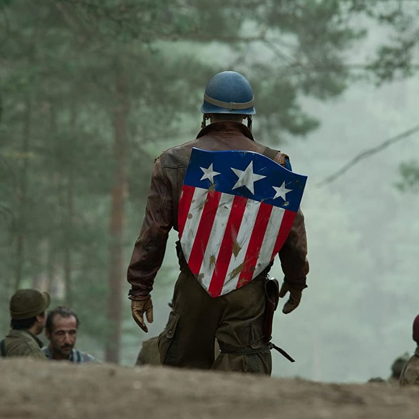 Escudo USO del Capitán América: El primer vengador está en subasta, escudo calentador del Capitán América fondo de pantalla del teléfono