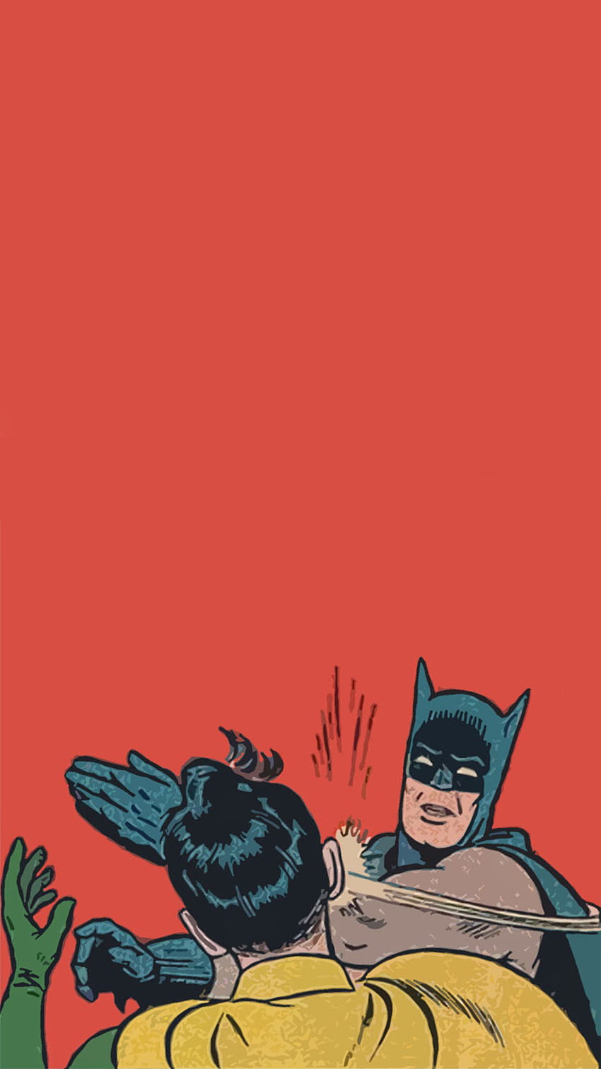Batman Slapping Robin : i, batman cartoon iphone HD phone wallpaper