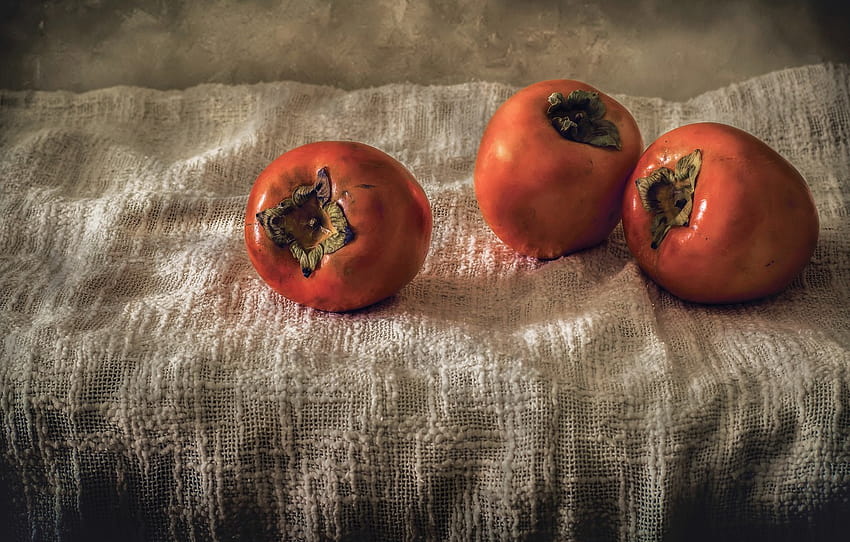 food, treatment, fruit, still life, persimmon, from lolita777, retro style , section еда HD wallpaper