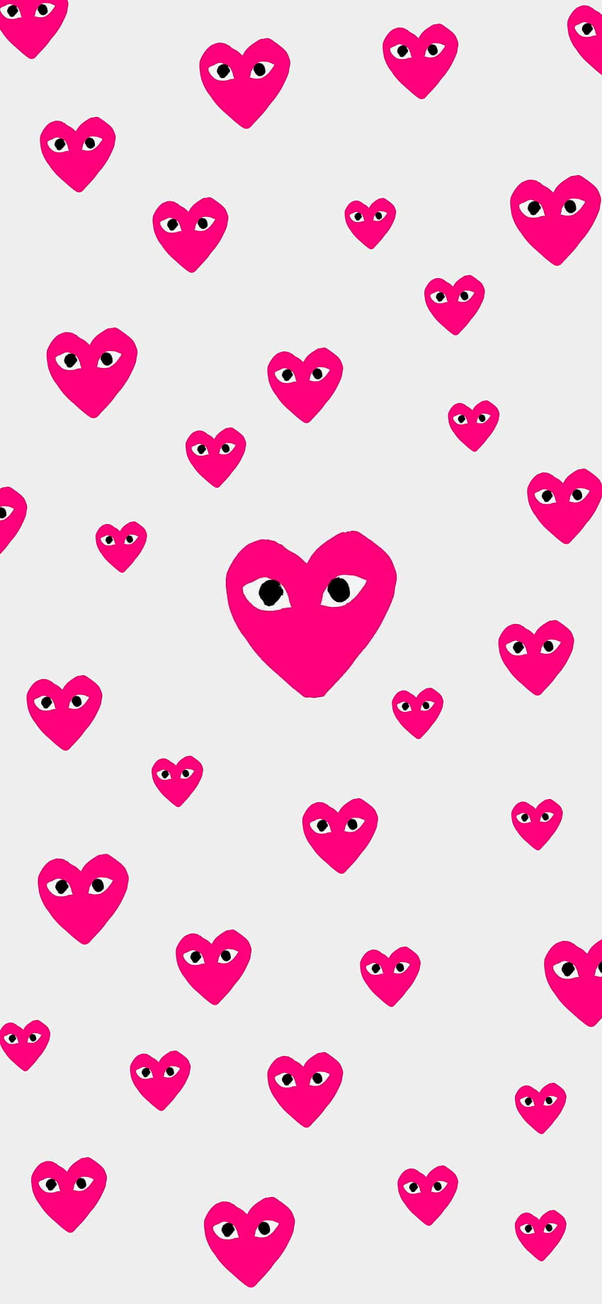 Pink Hearts Valentine's day, corazón preppy fondo de pantalla del teléfono