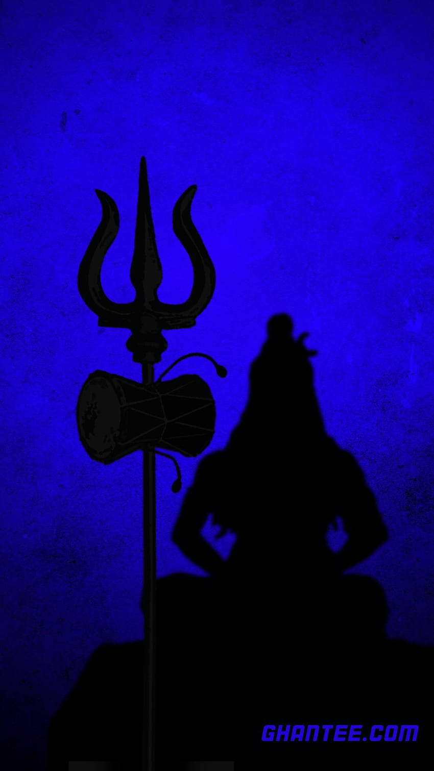 Błękitny Pan Shiva, shiv trishul Tapeta na telefon HD