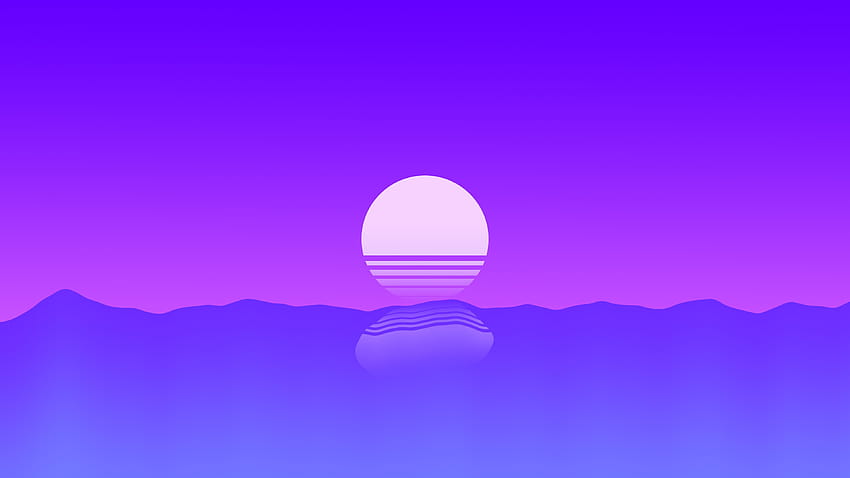 Sunset Outrun Minimalism , Artist, purple minimalist HD wallpaper