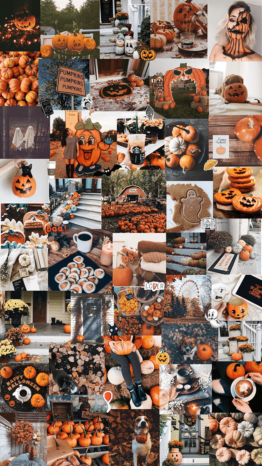Halloween Collage, aesthetic collage autumn HD phone wallpaper | Pxfuel
