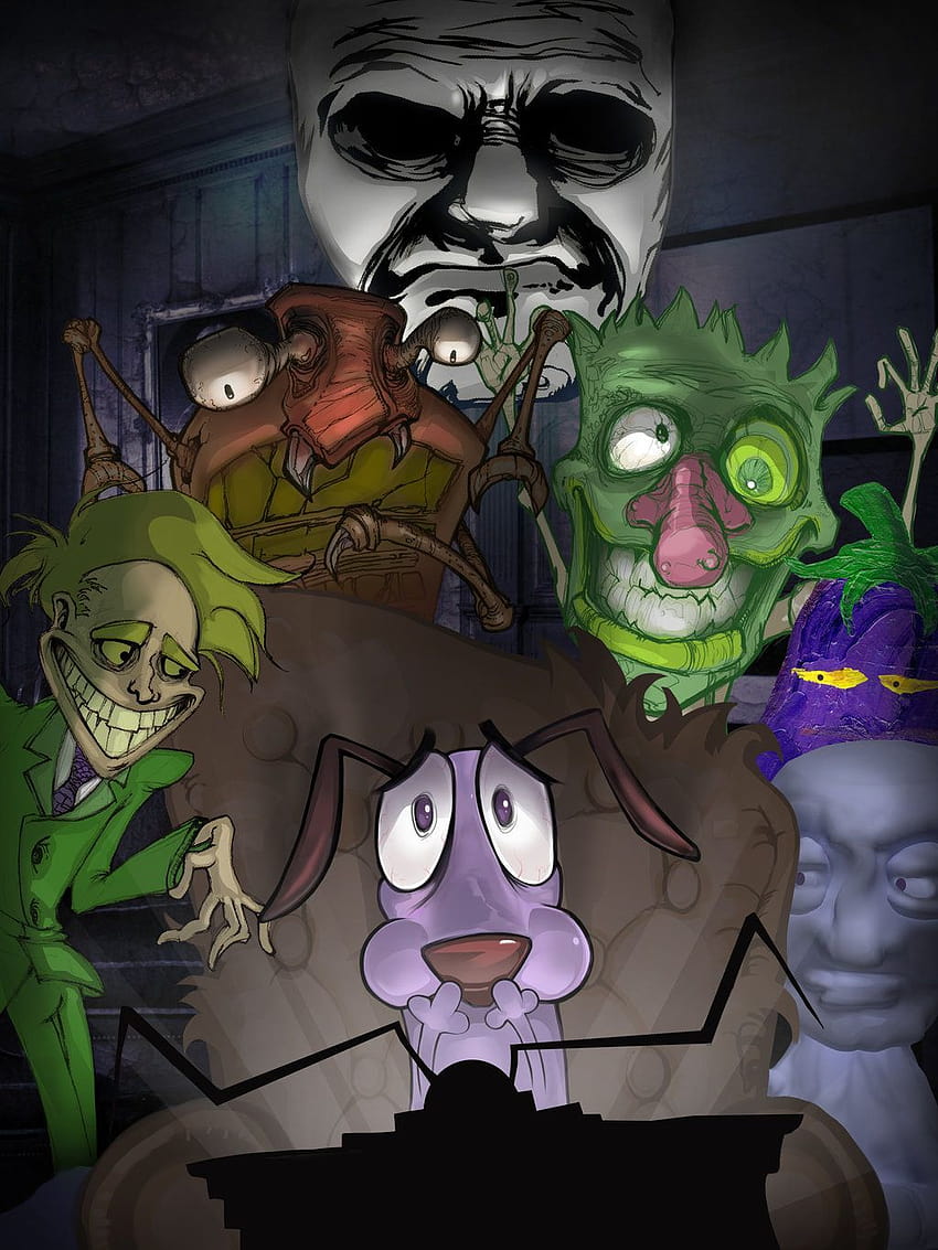 Courage the Cowardly Dog, cartoon dog scary HD phone wallpaper