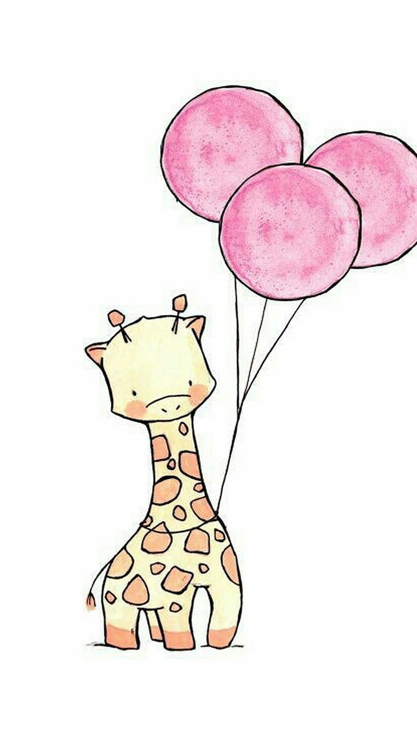 Giraffe Cartoon iPhone, cute giraffe HD phone wallpaper