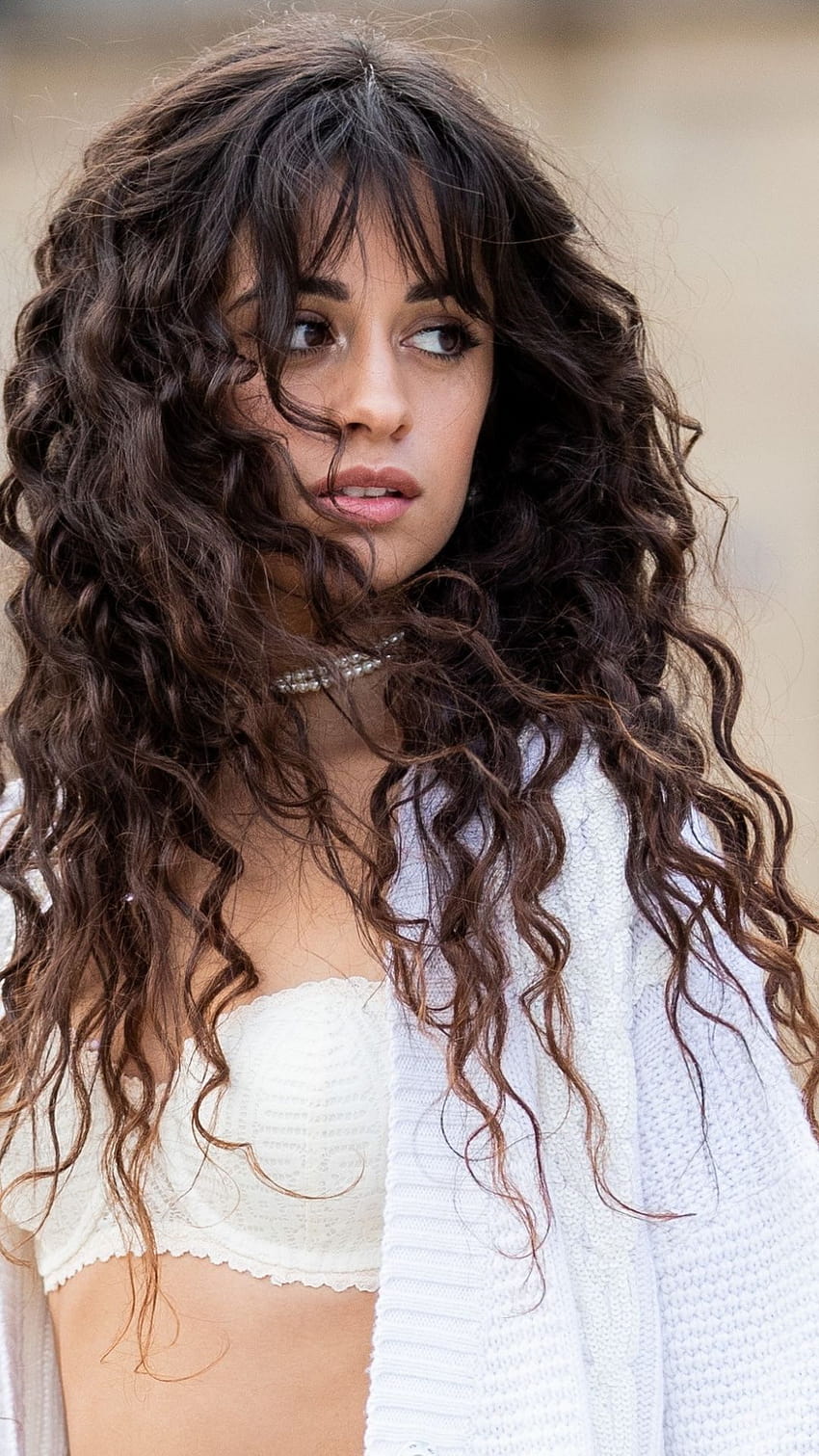 1080x1920 Camila Cabello, long curly hair, beautiful, 2019, wavy hair HD phone wallpaper