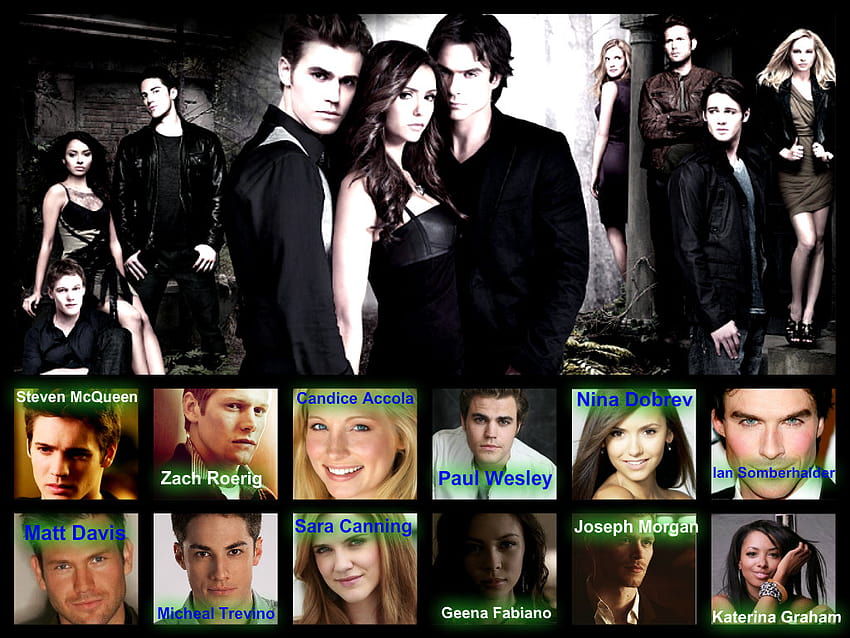 Cast di Vampire Diaries, personaggi di Vampire Diaries Sfondo HD