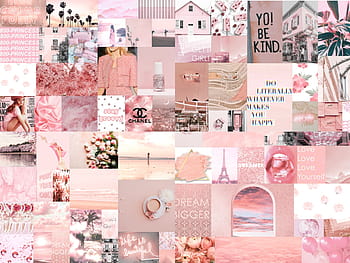 Pink Wall Collage Kit Yellow Collage Kit Pink Collage Kit 