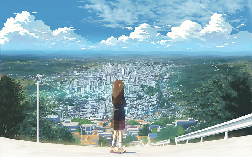 5 Latar Belakang Kota Iowa Terbaik di Hip, lanskap kota anime Jepang Wallpaper HD